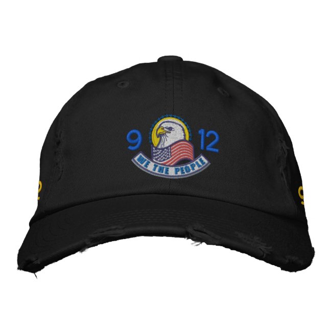 Patriotic Embroidery Broderad Keps (Framsida)