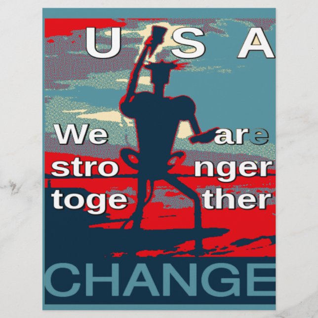 Patriotic Empowering USA Change, Stronger Together (Framsida)
