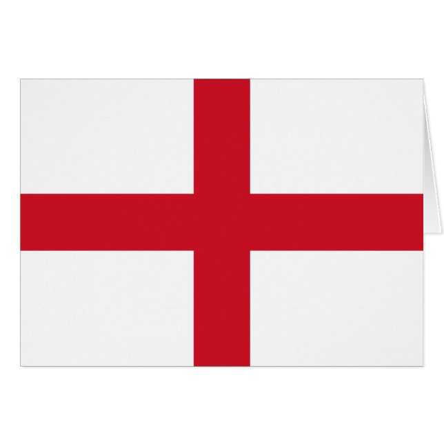 Patriotic England Flagga Hälsningskort (Framsidan Horizontal)