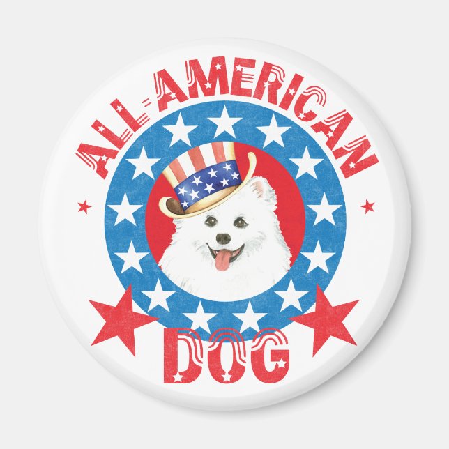Patriotic Eskie Magnet (Framsidan)