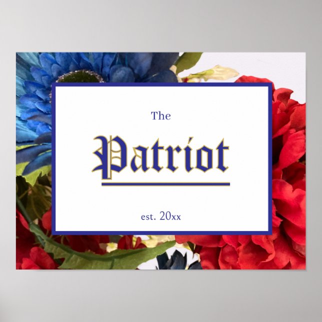 Patriotic Establishment Welcome Sign Poster (Framsidan)
