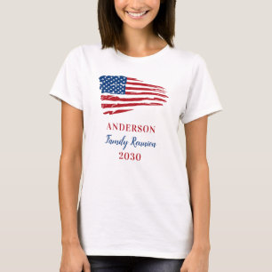 Patriotic Family Reunion Anpassningsbar USA Amerik T Shirt