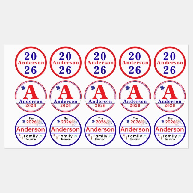 Patriotic Family Reunion Stickers (Ark)