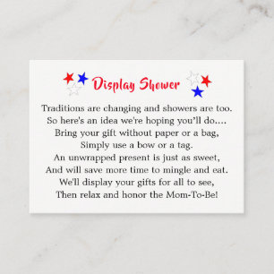 Patriotic farbror Sam American Baby Shower Visning Tilläggskort