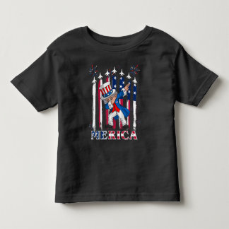 Patriotic farbror Sam Dabbing 4 juli T Shirt