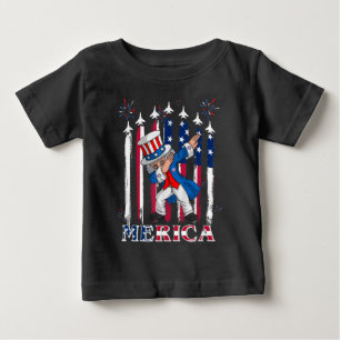 Patriotic farbror Sam Dabbing 4 juli T Shirt