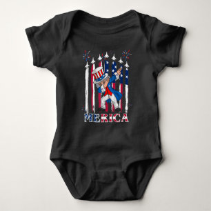 Patriotic farbror Sam Dabbing 4 juli T Shirt