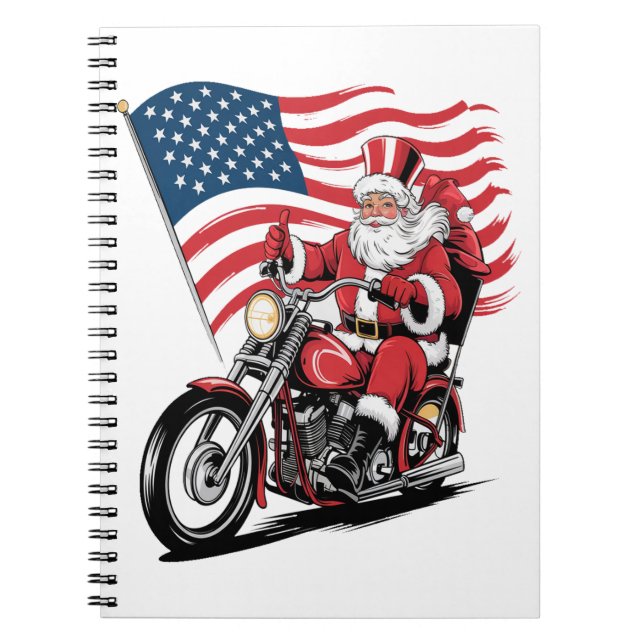 Patriotic farbror Sam Motorcycle Anteckningsbok (Framsidan)