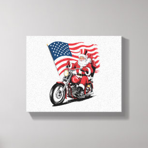 Patriotic farbror Sam Motorcycle Canvastryck