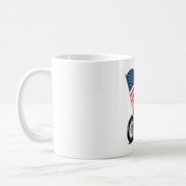 Patriotic farbror Sam Motorcycle Kaffemugg (Vänster)