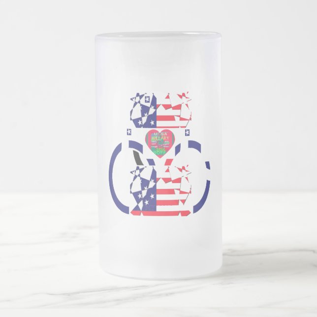 Patriotic Färg Home Drinkware Barware Frost USA Frostat Ölglas (Center)