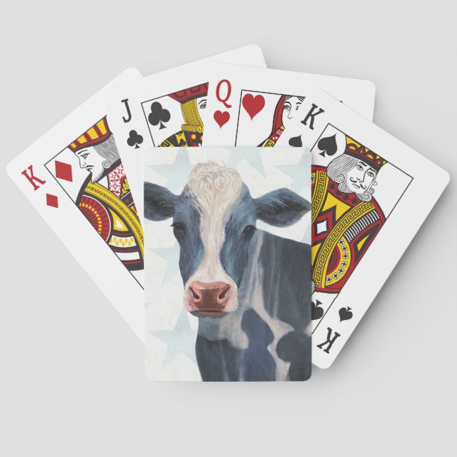 Patriotic Farm - Cow Casinokort (Baksidan)
