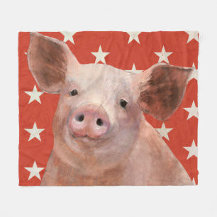 Patriotic Farm - Gris Fleecefilt