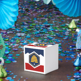 Patriotic favor box with Flag of Utah, USA Presentaskar