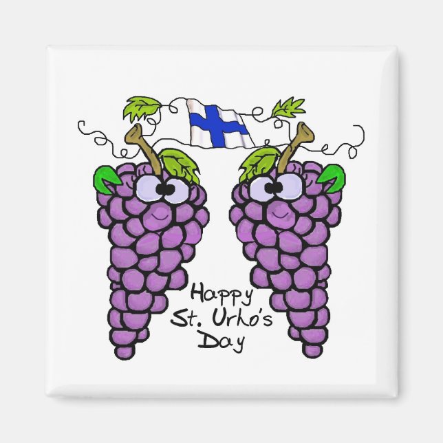 Patriotic Finlands Grapes Magnet (Framsidan)
