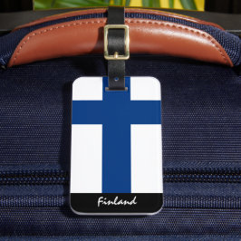 Patriotic Finlands resgodsmärkning, finska Flagga Bagagebricka