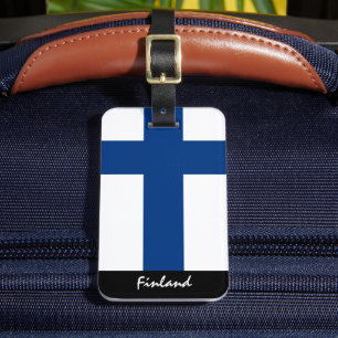 Patriotic Finlands resgodsmärkning, finska Flagga Bagagebricka