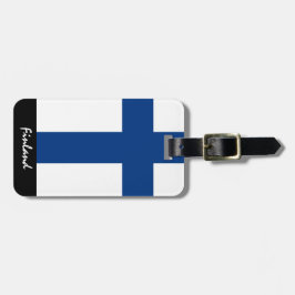 Patriotic Finlands resgodsmärkning, finska Flagga Bagagebricka