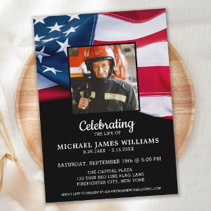 Patriotic Firande i Life USA flagga Memorial Inbjudningar