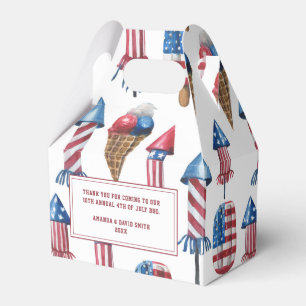 Patriotic Firecracker Popsicles 4:e juli Party Presentaskar