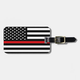 Patriotic Firefighter Stil American Flagga Bagagebricka
