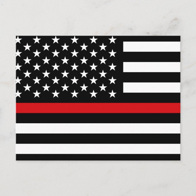 Patriotic Firefighter Stil American Flagga Vykort (Framsida)