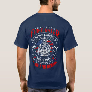 Patriotic Firefighter United Stater Tee Shirt