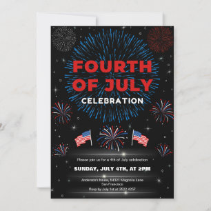 Patriotic Fireworks 4:e juli Inbjudningar