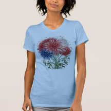 Patriotic Fireworks Flower Fjärde juli Shirt