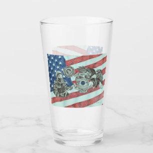 Patriotic First Responder Glaskopp