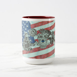 Patriotic First Responder Två-Tonad Mugg