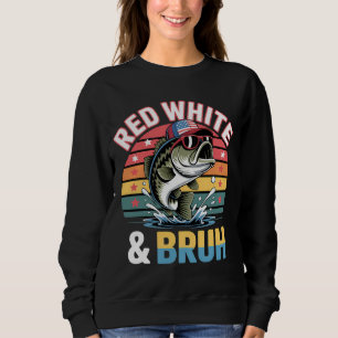 Patriotic Fishing Red White & Bruh T Shirt