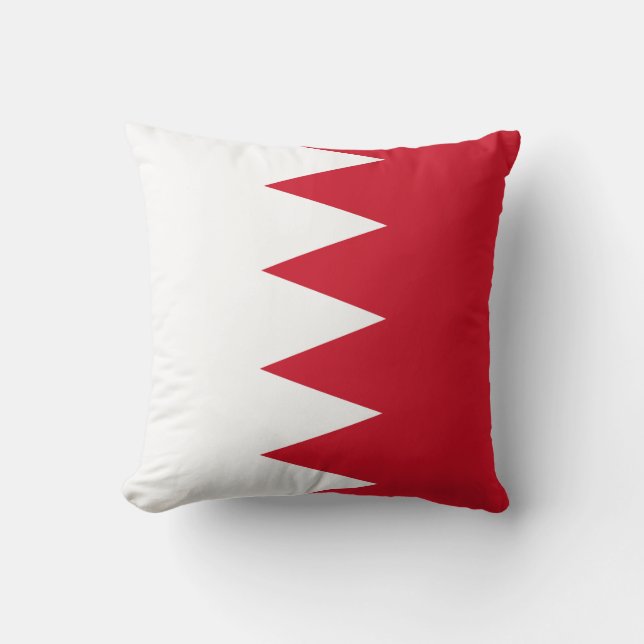 Patriotic Flagga av Bahrain Dekorativ kudde (Framsida)