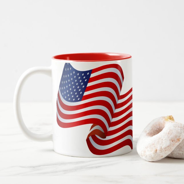 Patriotic Flagga Coffee Mugg (Med munk)