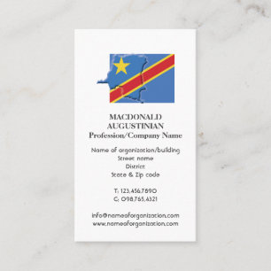 Patriotic FLAGGA CONGO Foto Visitkort