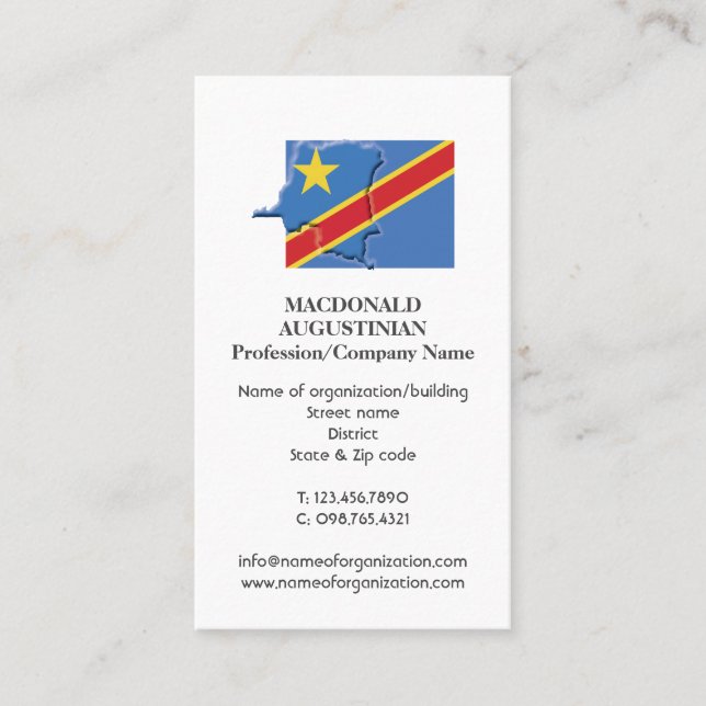 Patriotic | FLAGGA CONGO | Foto Visitkort (Framsida)