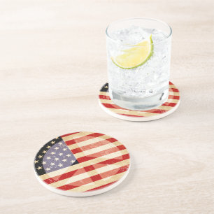 Patriotic Flagga Fredstecken Underlägg Sandsten
