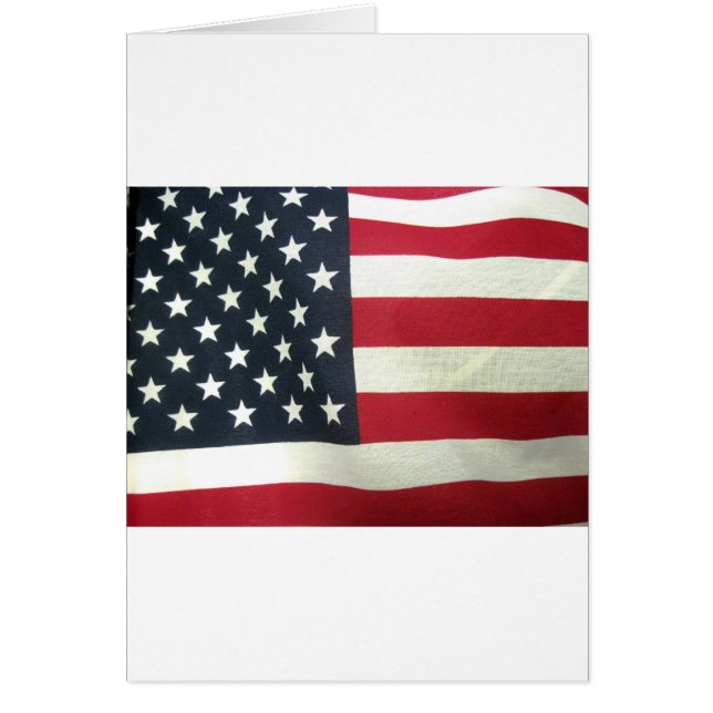 Patriotic Flagga Hälsningskort (Framsidan)