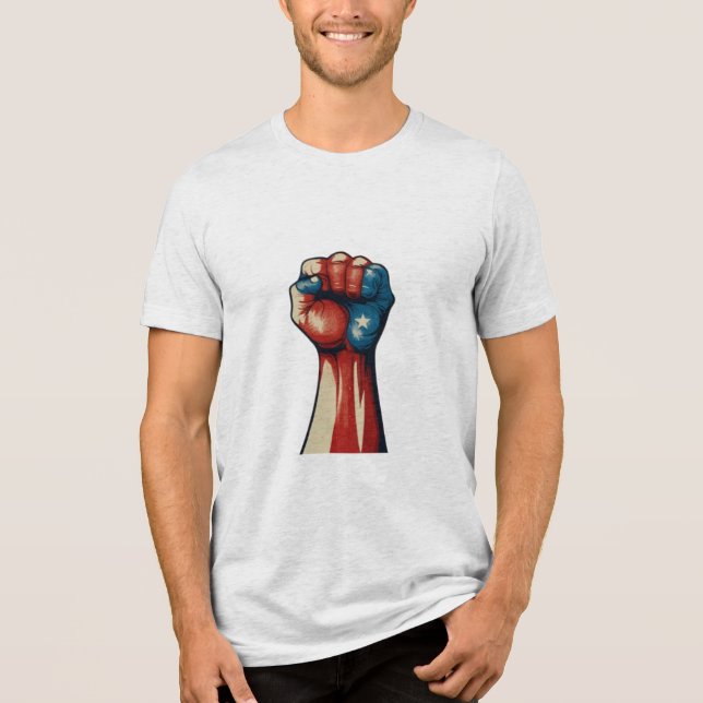 Patriotic Flagga & Heart T Shirt (Framsida)
