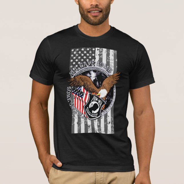 Patriotic Flagga Military Krig Tribute T-Shirt (Framsida)