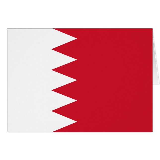 Patriotic Flagga of Bahrain Hälsningskort (Framsidan Horizontal)