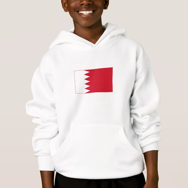 Patriotic Flagga of Bahrain Hoodie T Shirt (Framsida)