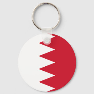 Patriotic Flagga of Bahrain Keychain Nyckelring