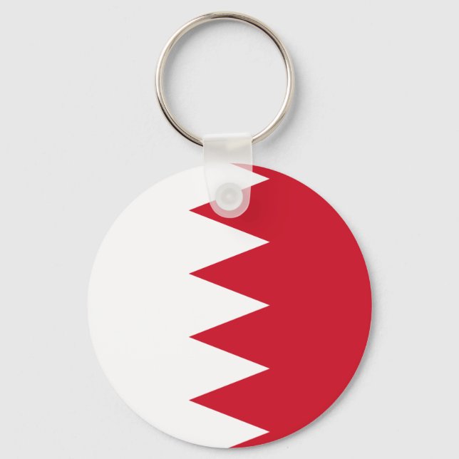 Patriotic Flagga of Bahrain Keychain Nyckelring (Framsida)