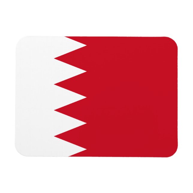 Patriotic Flagga of Bahrain Magnet (Horisontell)