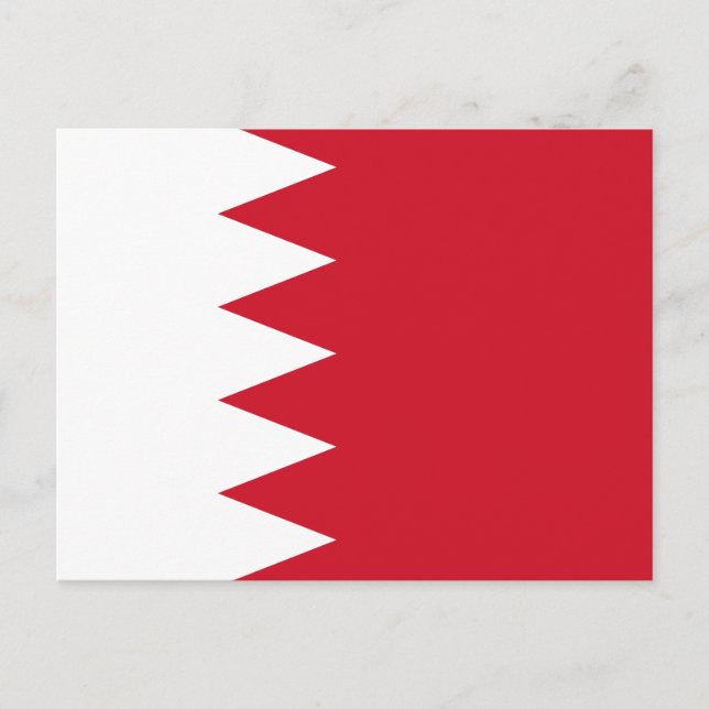 Patriotic Flagga of Bahrain Postcard Vykort (Framsida)