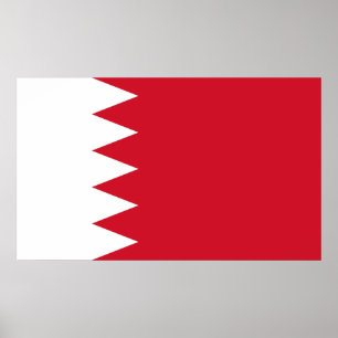 Patriotic Flagga of Bahrain Poster