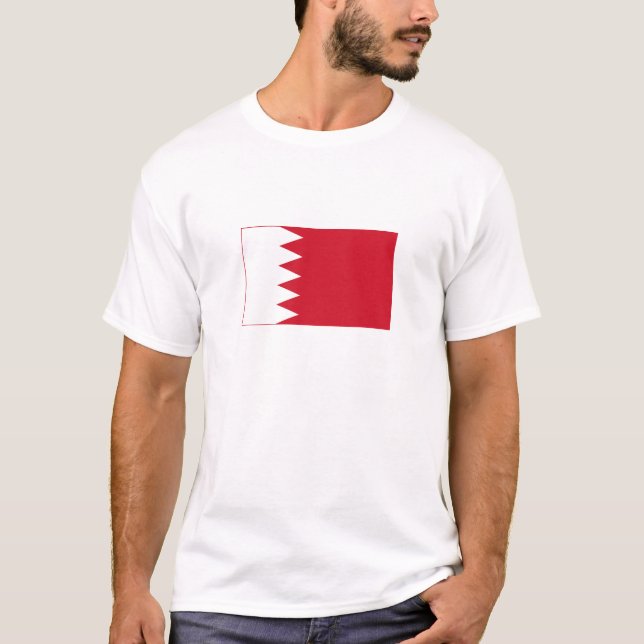 Patriotic Flagga of Bahrain T Shirt (Framsida)