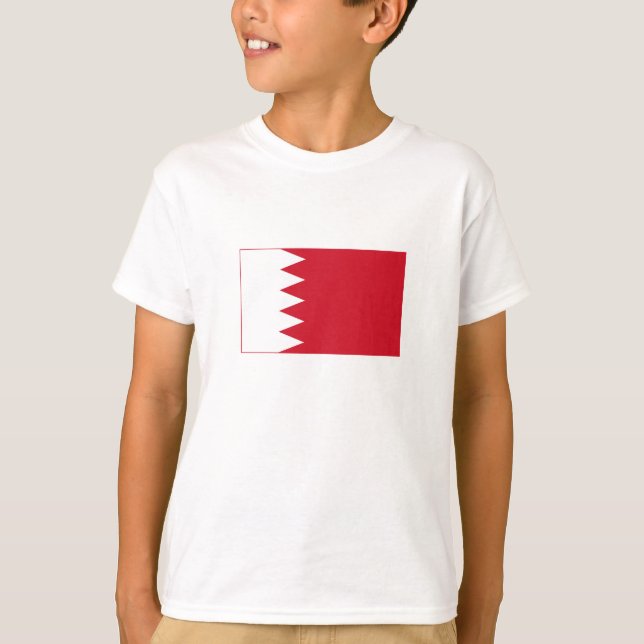 Patriotic Flagga of Bahrain T Shirt (Framsida)