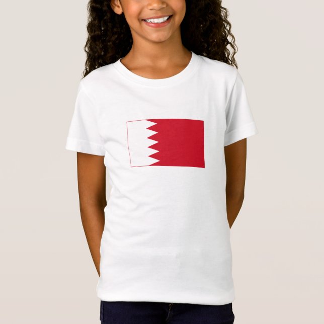 Patriotic Flagga of Bahrain T Shirt (Framsida)